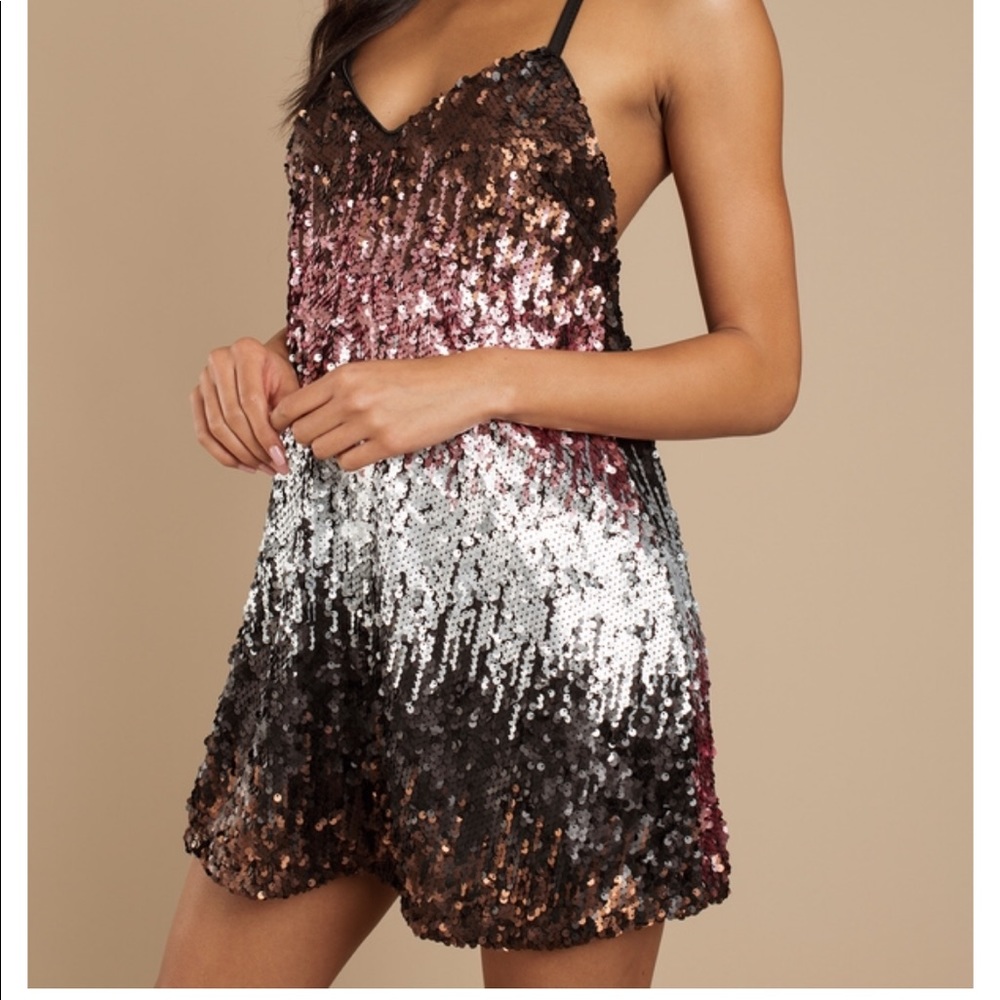 Sequin Halter Dress